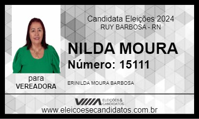 Candidato NILDA MOURA 2024 - RUY BARBOSA - Eleições