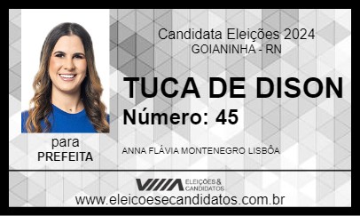 Candidato TUCA DE DISON 2024 - GOIANINHA - Eleições