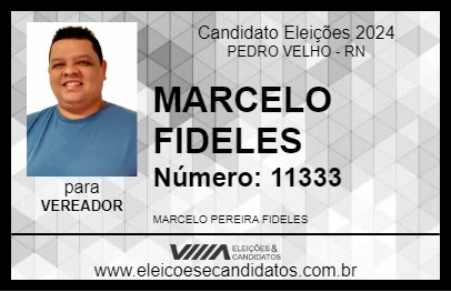 Candidato MARCELO FIDELES 2024 - PEDRO VELHO - Eleições