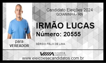 Candidato IRMÃO LUCAS 2024 - GOIANINHA - Eleições