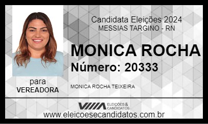 Candidato MONICA ROCHA 2024 - MESSIAS TARGINO - Eleições