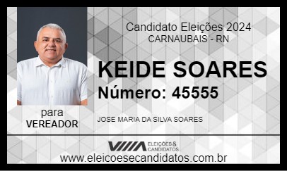 Candidato KEIDE SOARES  2024 - CARNAUBAIS - Eleições