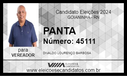 Candidato PANTA 2024 - GOIANINHA - Eleições