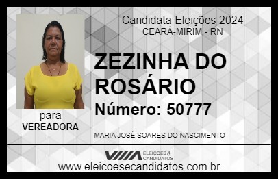 Candidato ZEZINHA DO ROSÁRIO 2024 - CEARÁ-MIRIM - Eleições