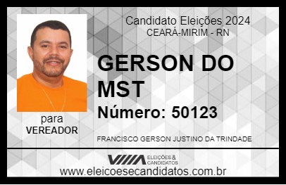 Candidato GERSON DO MST 2024 - CEARÁ-MIRIM - Eleições