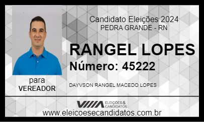 Candidato RANGEL LOPES 2024 - PEDRA GRANDE - Eleições