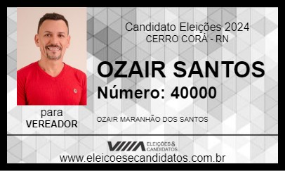 Candidato OZAIR SANTOS 2024 - CERRO CORÁ - Eleições