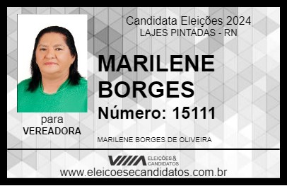 Candidato MARILENE BORGES 2024 - LAJES PINTADAS - Eleições