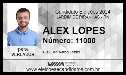 Candidato ALEX LOPES 2024 - JARDIM DE PIRANHAS - Eleições