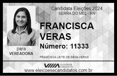 Candidato FRANCISCA VERAS 2024 - SERRA DO MEL - Eleições