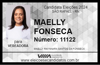 Candidato MAELLY FONSECA 2024 - SÃO RAFAEL - Eleições