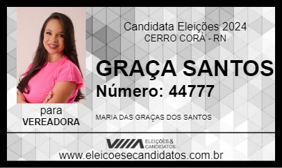 Candidato GRAÇA SANTOS 2024 - CERRO CORÁ - Eleições