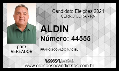 Candidato ALDIN 2024 - CERRO CORÁ - Eleições