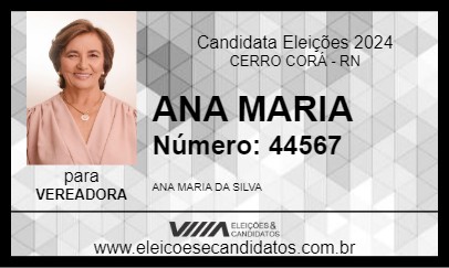 Candidato ANA MARIA 2024 - CERRO CORÁ - Eleições