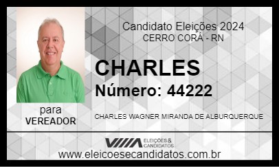 Candidato CHARLES 2024 - CERRO CORÁ - Eleições