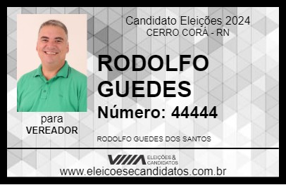 Candidato RODOLFO GUEDES 2024 - CERRO CORÁ - Eleições