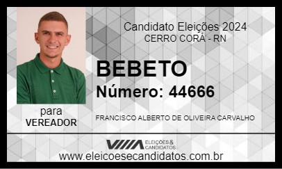 Candidato BEBETO 2024 - CERRO CORÁ - Eleições