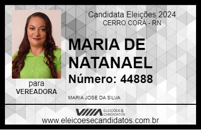 Candidato MARIA DE NATANAEL 2024 - CERRO CORÁ - Eleições