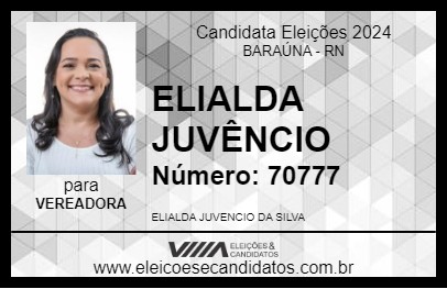 Candidato ELIALDA JUVÊNCIO  2024 - BARAÚNA - Eleições