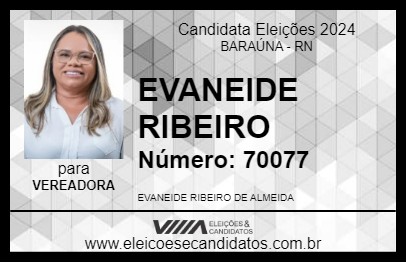 Candidato EVANEIDE RIBEIRO 2024 - BARAÚNA - Eleições