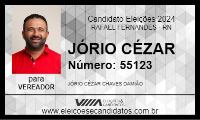 Candidato JÓRIO CÉZAR 2024 - RAFAEL FERNANDES - Eleições