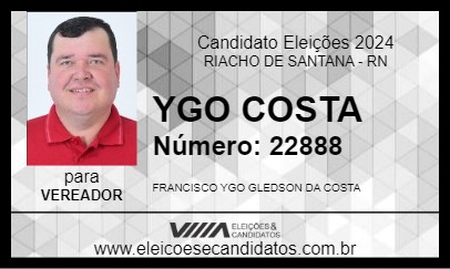 Candidato YGO COSTA 2024 - RIACHO DE SANTANA - Eleições