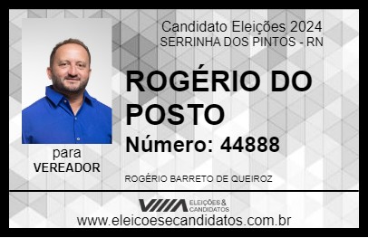 Candidato ROGÉRIO DO POSTO 2024 - SERRINHA DOS PINTOS - Eleições