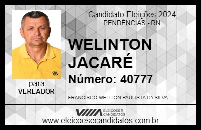 Candidato WELINTON JACARÉ 2024 - PENDÊNCIAS - Eleições