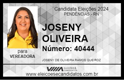 Candidato JOSENY OLIVEIRA 2024 - PENDÊNCIAS - Eleições