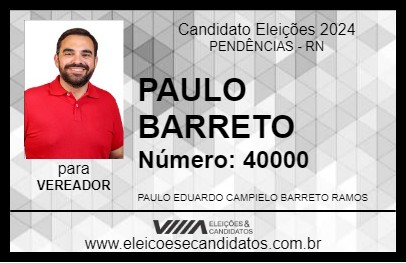 Candidato PAULO BARRETO 2024 - PENDÊNCIAS - Eleições