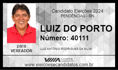 Candidato LUIZ DO PORTO 2024 - PENDÊNCIAS - Eleições