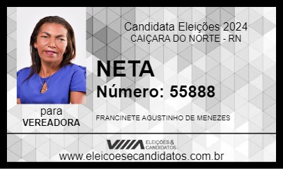 Candidato NETA 2024 - CAIÇARA DO NORTE - Eleições