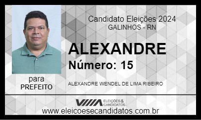 Candidato ALEXANDRE 2024 - GALINHOS - Eleições