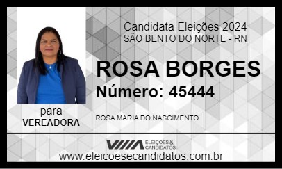 Candidato ROSA BORGES 2024 - SÃO BENTO DO NORTE - Eleições