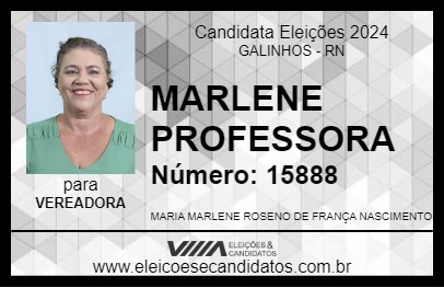 Candidato MARLENE PROFESSORA 2024 - GALINHOS - Eleições