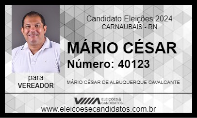 Candidato MÁRIO CÉSAR 2024 - CARNAUBAIS - Eleições