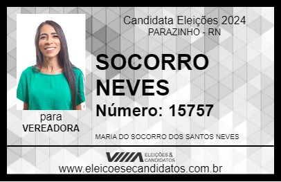 Candidato SOCORRO NEVES 2024 - PARAZINHO - Eleições