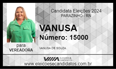 Candidato VANUSA 2024 - PARAZINHO - Eleições