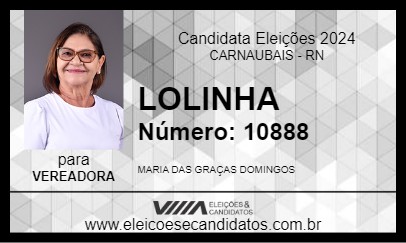 Candidato LOLINHA 2024 - CARNAUBAIS - Eleições