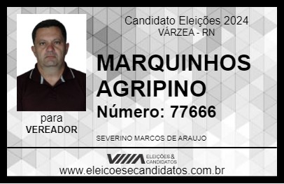 Candidato MARQUINHOS AGRIPINO 2024 - VÁRZEA - Eleições