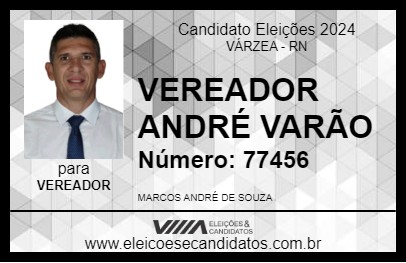 Candidato VEREADOR ANDRÉ VARÃO 2024 - VÁRZEA - Eleições