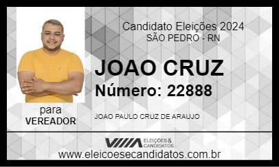 Candidato JOAO CRUZ 2024 - SÃO PEDRO - Eleições