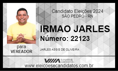 Candidato IRMAO JARLES 2024 - SÃO PEDRO - Eleições