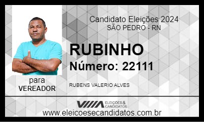 Candidato RUBINHO 2024 - SÃO PEDRO - Eleições