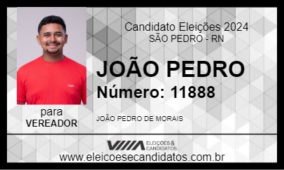 Candidato JOÃO PEDRO 2024 - SÃO PEDRO - Eleições