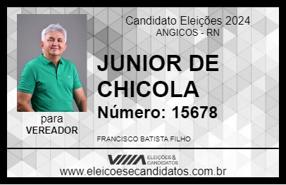 Candidato JUNIOR DE CHICOLA 2024 - ANGICOS - Eleições