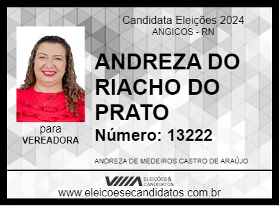 Candidato ANDREZA DO RIACHO DO PRATO 2024 - ANGICOS - Eleições