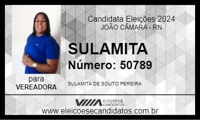 Candidato SULAMITA 2024 - JOÃO CÂMARA - Eleições