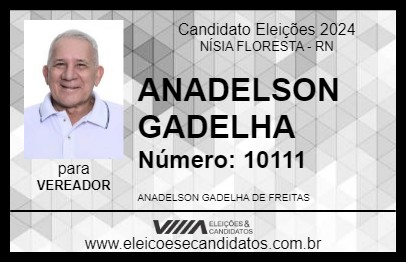 Candidato ANADELSON GADELHA 2024 - NÍSIA FLORESTA - Eleições