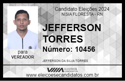 Candidato JEFFERSON TORRES 2024 - NÍSIA FLORESTA - Eleições